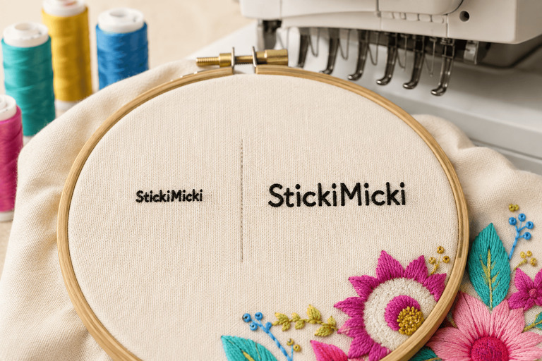 Warum kleine Schrift in Stickereien verschwinden kann und wie sie lesbar bleibt