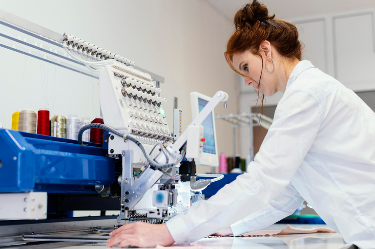 Was passiert während der Stickproduktion?